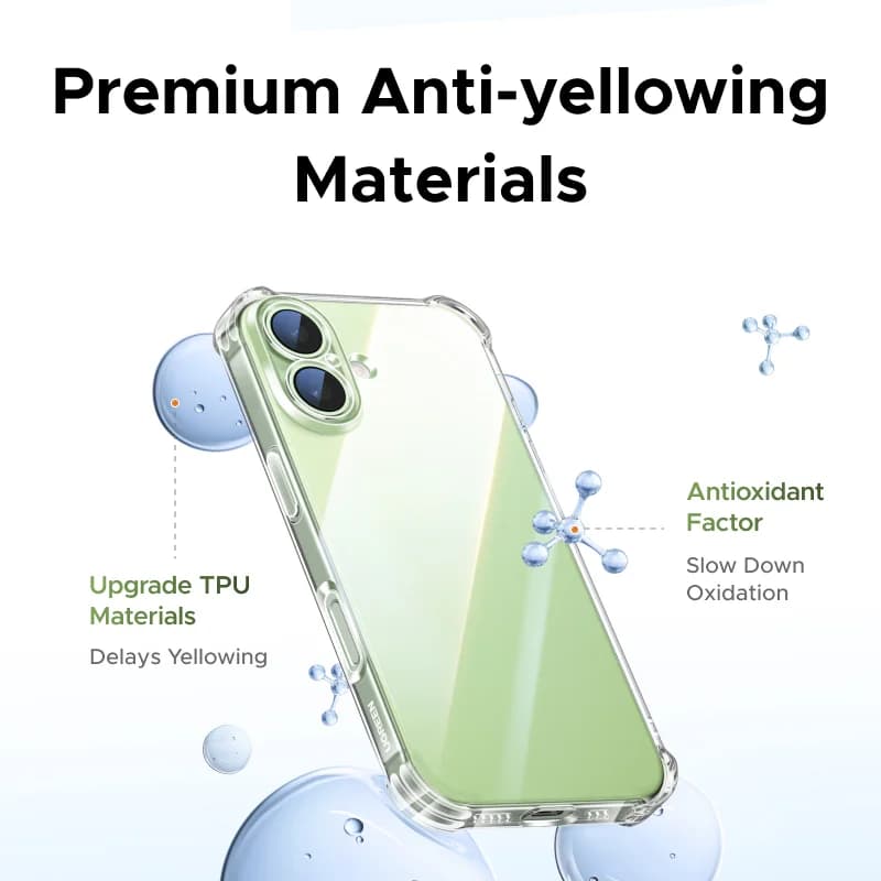 Heldere schokbestendige hoes met airbag voor iPhone