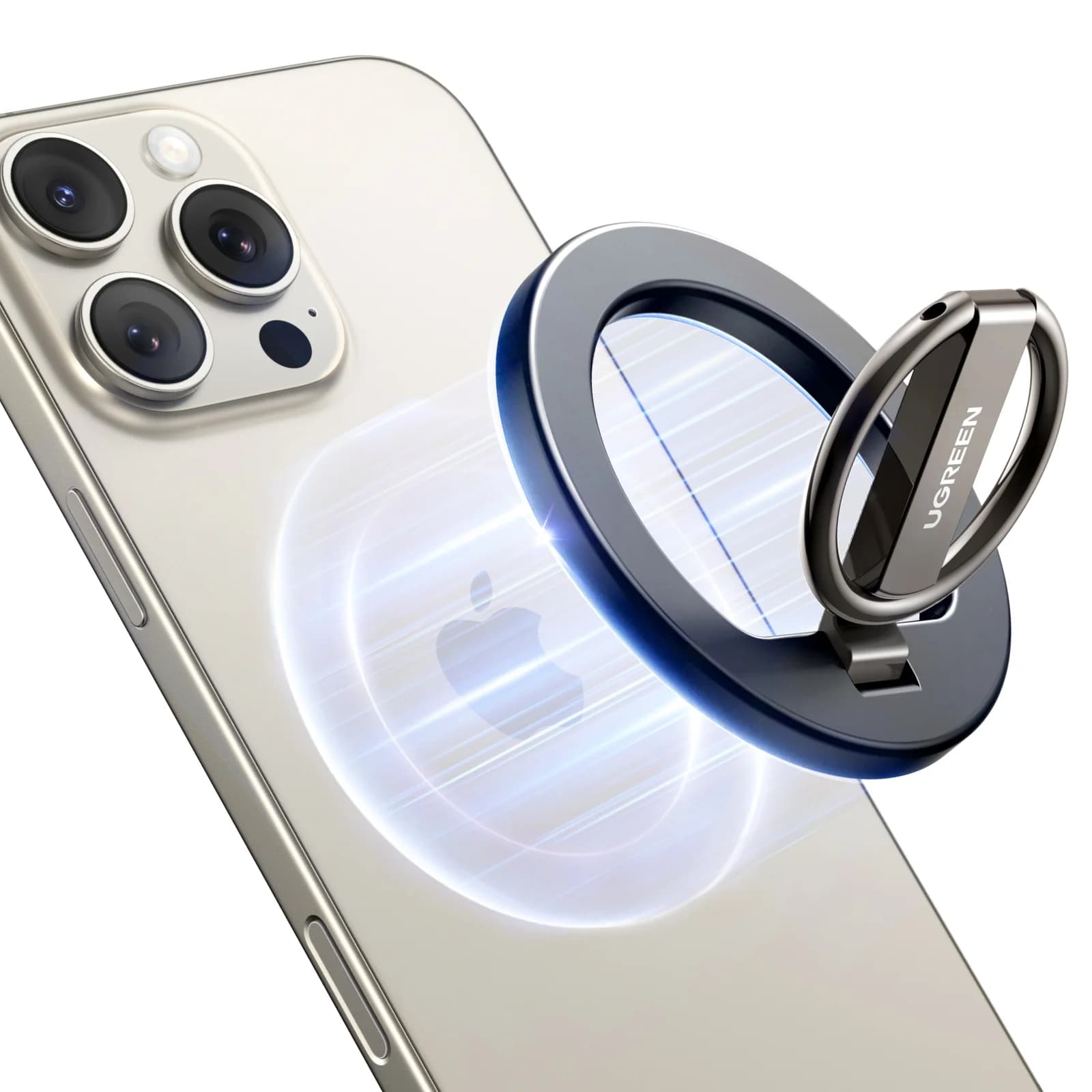 Magnetische telefoonringhouder, 360° draaibaar standaard