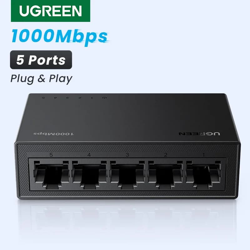 5-Poorts Gigabit Ethernet Netwerkswitch