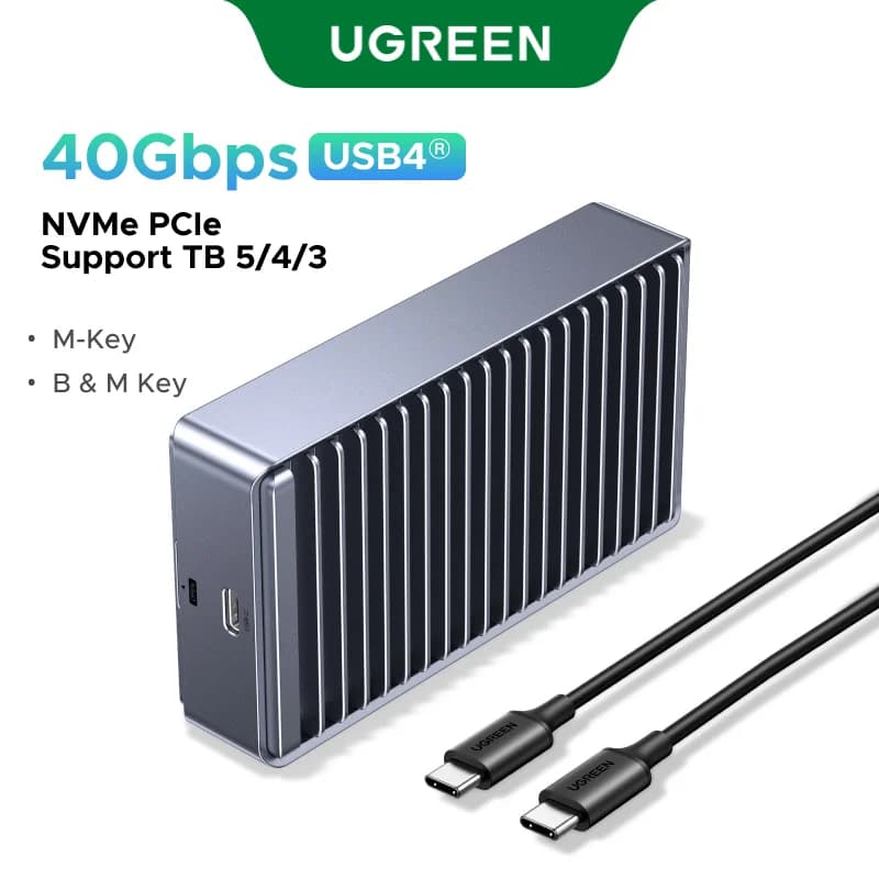 USB4 M.2 NVMe SSD behuizing, 40Gbps, Thunderbolt