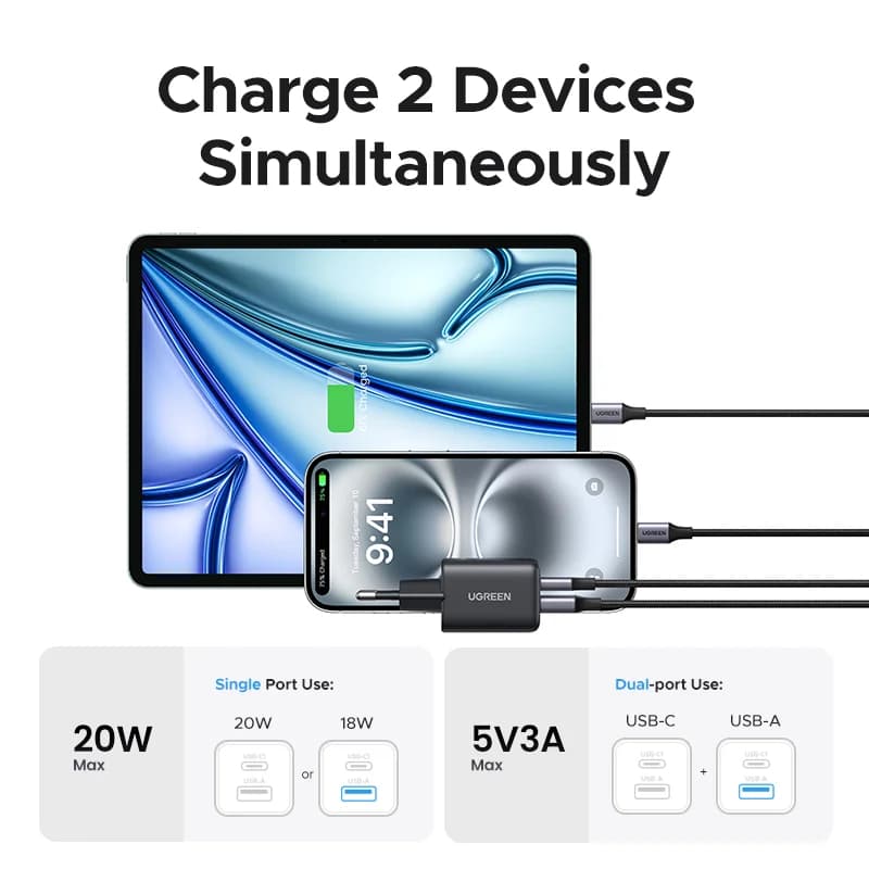 20W GaN USB-C PD-oplader