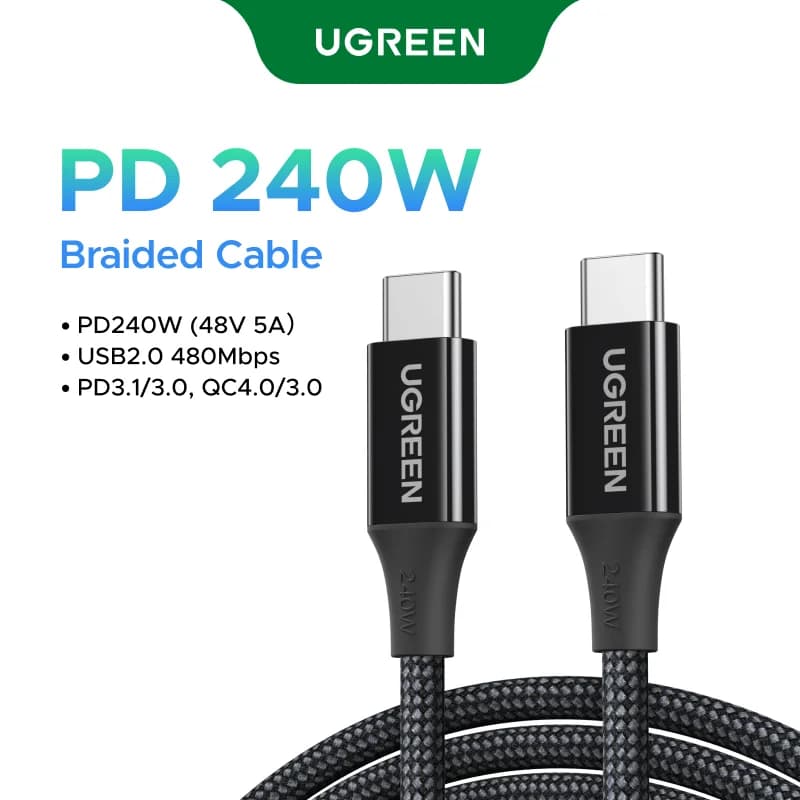 240W USB-C naar USB-C Snellaadkabel