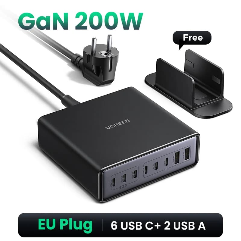 200W 8-in-1 GaN Desktop Oplaadstation