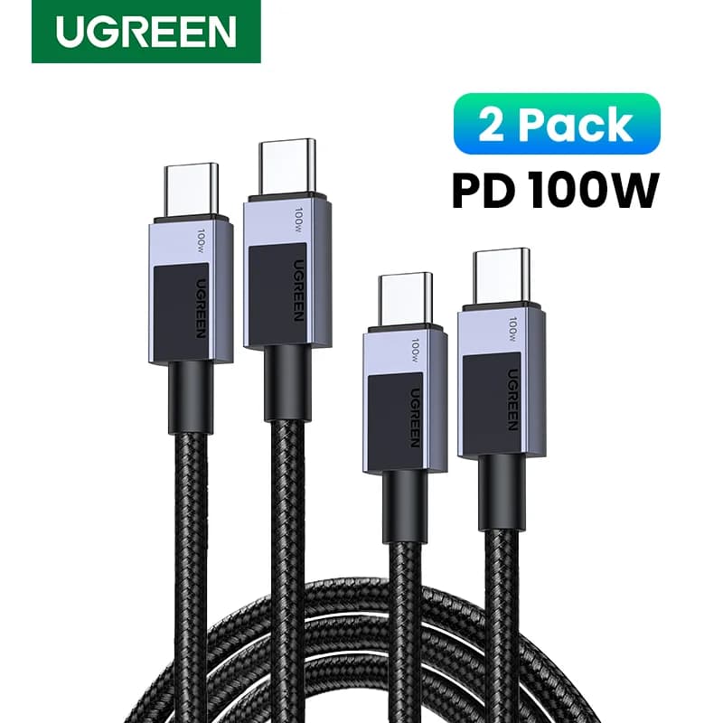 2-pack 100W USB-C naar USB-C PD Kabels