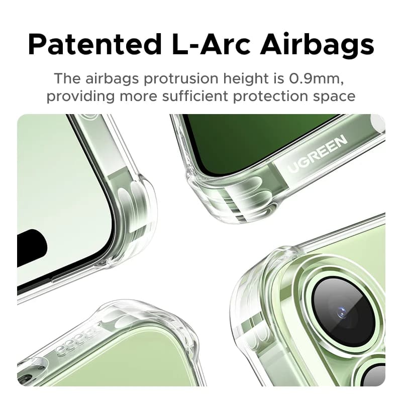 Heldere schokbestendige hoes met airbag voor iPhone