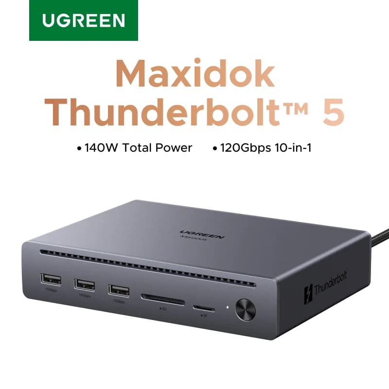 Thunderbolt 5 Dockingstation met 10-poort en 120Gbps