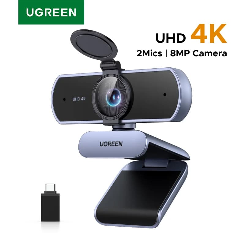 4K Webcam, 8MP, Autofocus, Dual Microfoons