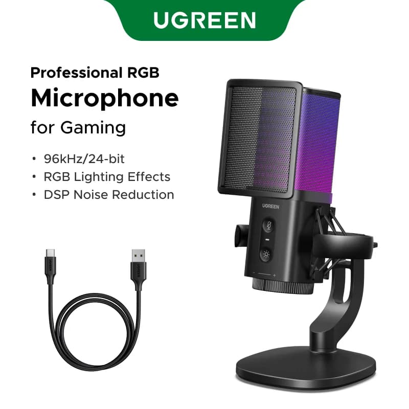 USB-microfoon met touch-mute en RGB-verlichting