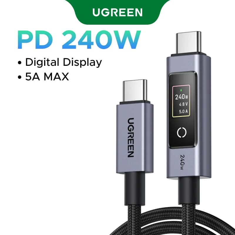 240W USB-C PD Kabel met Digitaal Display