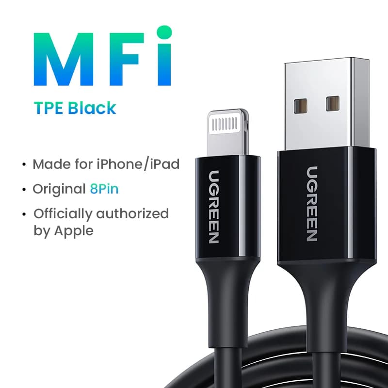 MFi gecertificeerde USB naar Lightning snellaadkabel