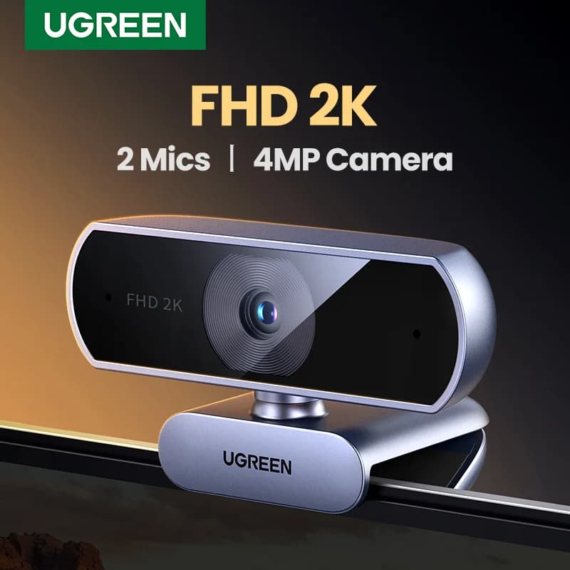 2K HD USB Webcam met Dubbele Microfoons