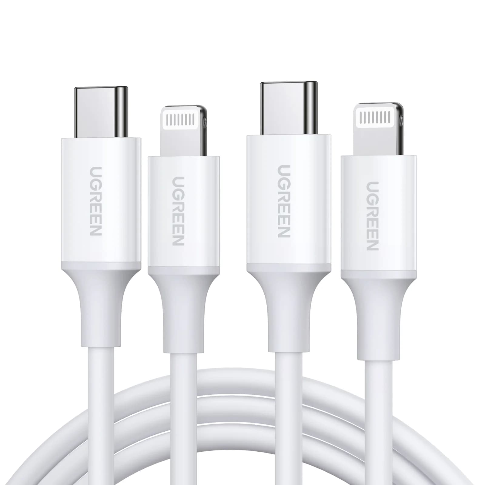 2-pack MFi-gecertificeerde USB-C naar Lightning-kabel