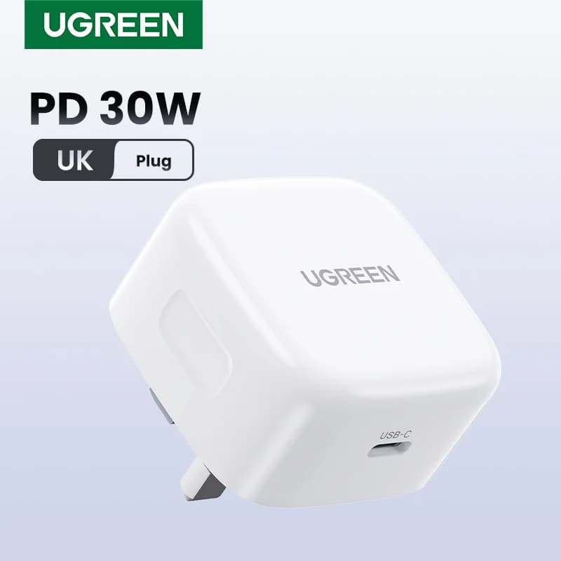 30W USB-C snellader met UK-stekker