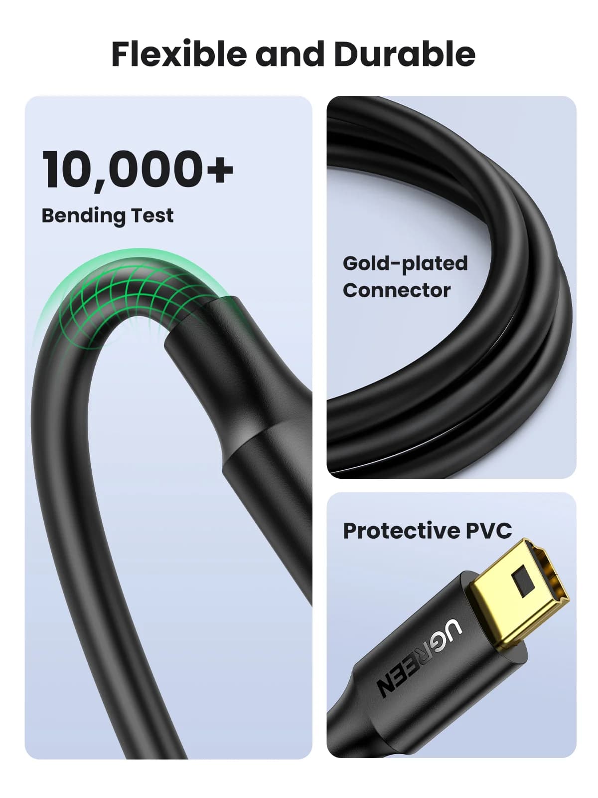 Mini-USB naar USB data- en oplaadkabel