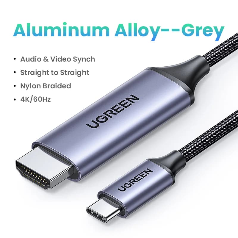 USB-C naar HDMI Kabel, 4K Resolutie Video Adapter