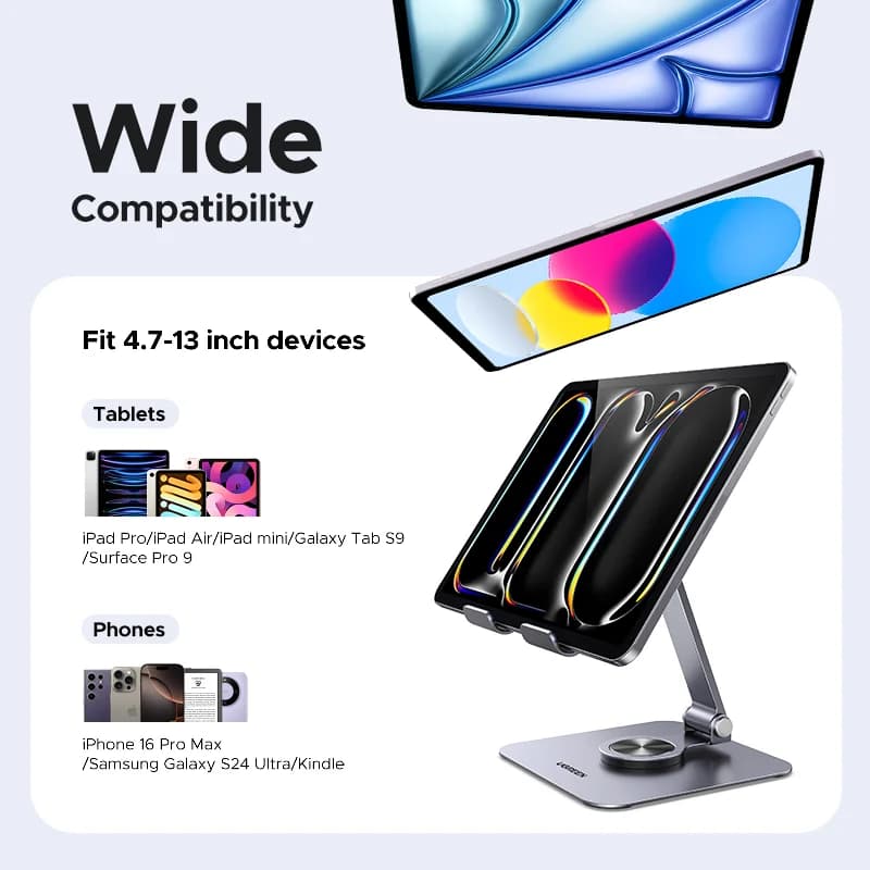 360° Draaibaar Aluminium Tablet en Telefoon Stand