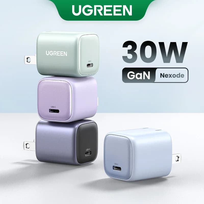 30W GaN USB-C snellader voor wandcontactdoos