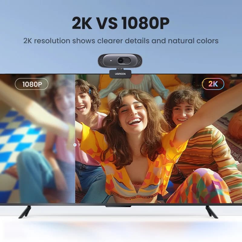 2K HD USB Webcam met dubbele microfoons
