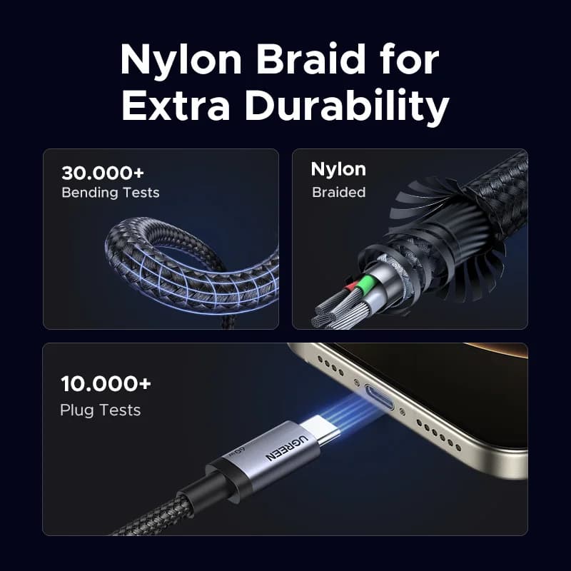 USB-C naar USB-C Kabel, 60W PD Sneloplader