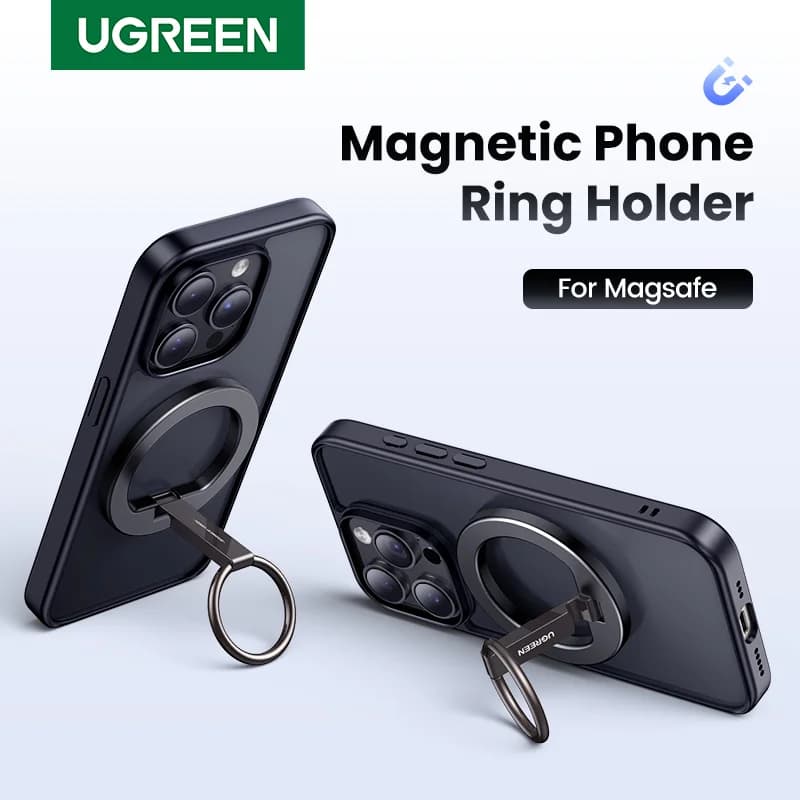 Magnetische telefoonringhouder, 360° draaibaar standaard