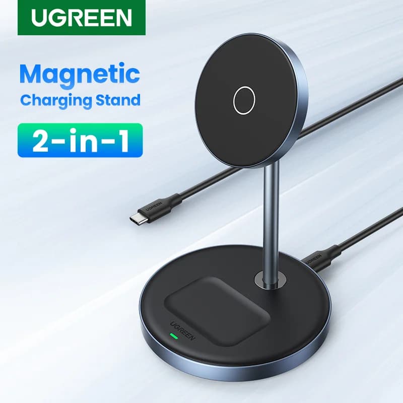2-in-1 Magnetische Draadloze Oplader voor iPhone en AirPods