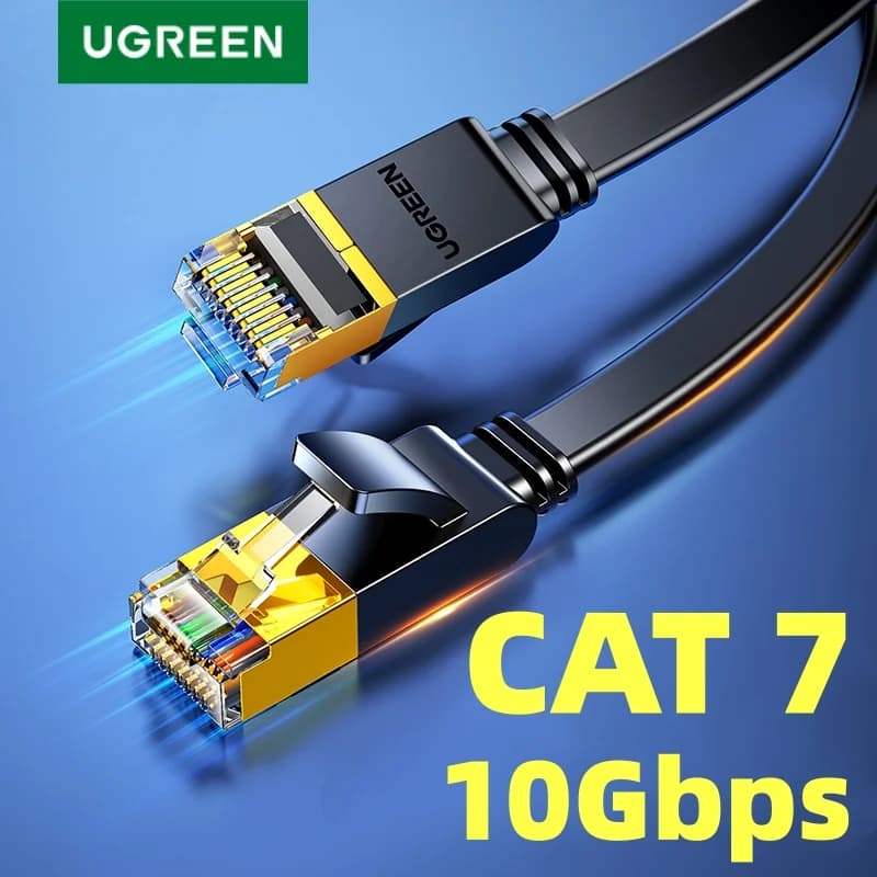Cat 7 Flat Ethernet Kabel, 10Gbps STP LAN Koord